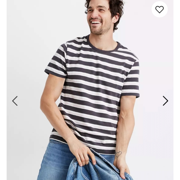 Madewell Allday Crewneck Tshirt in Monona Stripe NWT! - Picture 3 of 6